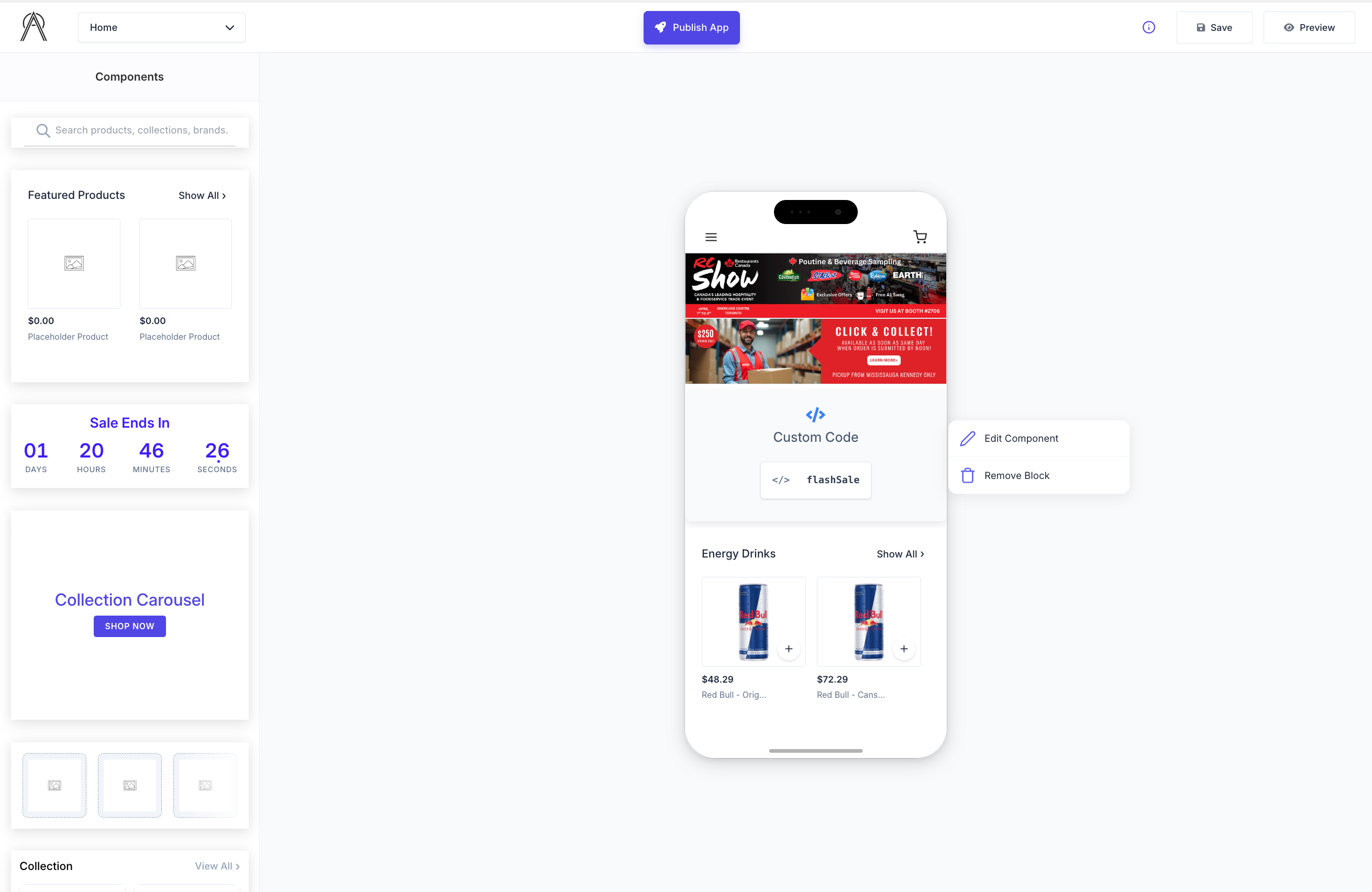Drag and Drop Studio Interface